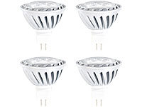Luminea LED-Spot mit Metallgehäuse, GU5.3, 3 W, warmweiß, 230 lm, 4er-Set; LED-Spots GU10 (warmweiß) 