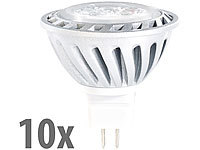 Luminea LED-Spot mit Metallgehäuse, 3x1W, 6400 K, GU5,3, 230lm, 10er-Set; LED-Tropfen E27 (warmweiß) 