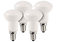 Luminea LED-Reflektor, R50, E14, 6 W, 2700 K, 430lm, warmweiß, 4er-Set; LED-Tropfen E27 (warmweiß) LED-Tropfen E27 (warmweiß) 