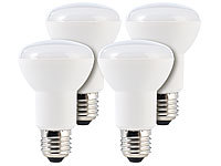 Luminea LED-Reflektor E27, R63, 8W, 2700K, 600 lm, warmweiß, 4er-Set; LED-Tropfen E27 (warmweiß) LED-Tropfen E27 (warmweiß) 