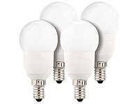 Luminea LED-Tropfen, E14, 5,5 W, 160 lm, 160°, 6.400 K tageslichtweiß, 4er-Set; LED-Tropfen E27 (warmweiß) 