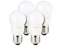 Luminea LED-Tropfen, E27, 5,5 W, 470 lm, 160°, 6.400 K tageslichtweiß, 4er-Set; LED-Spots GU10 (warmweiß) 