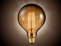 Luminea Vintage-Globe-Schmucklampe mit gitterförmigem Glühdraht, E27-Fassung
