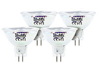 Luminea COB-LED-Spotlight, GU5,3, MR16, 5W, 350lm, warmweiß, 4er-Set; LED-Spots GU10 (warmweiß) LED-Spots GU10 (warmweiß) 