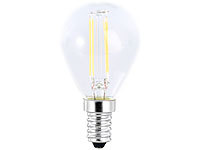 Luminea LED-Filament-Tropfen, G45,A++, E14, 3,5 W, 360 lm, 270°, 3000K; LED-Tropfen E27 (warmweiß) LED-Tropfen E27 (warmweiß) 