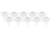 Luminea High-Power LED-Spot, GU5.3, warmweiß, 5 W, 320 lm, 10er-Set; LED-Tropfen E27 (warmweiß) LED-Tropfen E27 (warmweiß) 