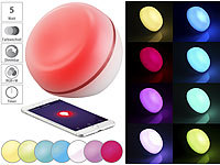 Luminea Home Control WLAN-LED-Stimmungsleuchte, WLAN (Alexa & Google) 5 Watt, 200 Lumen; WLAN-LED-Lampen E27 RGBW WLAN-LED-Lampen E27 RGBW 