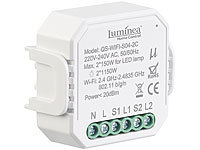 Luminea Home Control WLAN-Unterputz-2-Kanal-Lichtschalter mit App & Sprachsteuerung