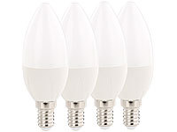 Luminea LED-Kerze E14 B35, 6 Watt, 480 lm, tageslichtweiß, 270°, A+, 4er-Set; LED-Tropfen E27 (warmweiß) LED-Tropfen E27 (warmweiß) 