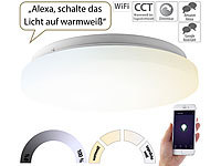 Luminea Home Control WLAN-LED-Deckenleuchte für Amazon Alexa & Google Assistant, CCT, 24 W; WLAN-LED-Lampen GU10 RGBW WLAN-LED-Lampen GU10 RGBW WLAN-LED-Lampen GU10 RGBW WLAN-LED-Lampen GU10 RGBW 