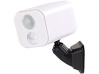 ; Solar-LED-Wandlichter mit Nachtlicht-Funktion, Wetterfeste LED-Fluter mit Radar-Bewegungssensor (warmweiß) 