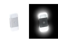 Luminea Design-LED-Wandlicht, Bewegungs & Dämmerungssensor, 40 Lumen, IP44