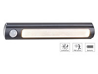 Luminea Batterie-LED-Schrankleuchte, PIR & Lichtsensor, 0,6 W, 25 Lm, 3000 K; LED-Unterbaulampen (warmweiß) LED-Unterbaulampen (warmweiß) LED-Unterbaulampen (warmweiß) LED-Unterbaulampen (warmweiß) 