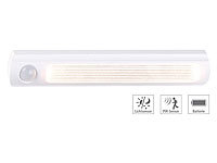 Luminea Batterie-LED-Schrankleuchte, PIR & Lichtsensor, 0,6 W, 25 Lm, 6000 K; LED-Unterbaulampen (warmweiß) LED-Unterbaulampen (warmweiß) LED-Unterbaulampen (warmweiß) LED-Unterbaulampen (warmweiß) 