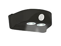 Luminea Batterie-LED-Türleuchte, Bewegungs-/Lichtsensor, 0,4 W, 50 lm, schwarz; LED-Spots GU5.3 (warmweiß) LED-Spots GU5.3 (warmweiß) LED-Spots GU5.3 (warmweiß) 