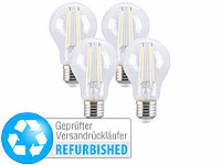 Luminea dimmbar E27 LED-Birnen, E27 LED-Filament-Lichter; LED-Tropfen E27 (warmweiß) 