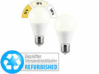 Luminea dimmbare LED-Lampen, LED-Lampen mit Dimmfunktion; LED-Tropfen E27 (warmweiß) LED-Tropfen E27 (warmweiß) LED-Tropfen E27 (warmweiß) 