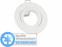 Luminea Einbaulampe-Rahmen, Einbau-Fassungen schwenkbar, Lampensockel