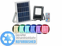 Luminea Solar-LED-Fluter für außen, RGBW, 10 Watt, Versandrückläufer