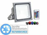 ; LED-Solar-Fluter mit Bewegungsmelder, Wasserfeste LED-Fluter (warmweiß) 