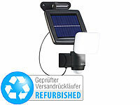 Luminea Solar-LED-Wandfluter für außen, PIR-Sensor, 5,4 Versandrückläufer; Solar-LED-Wandlichter mit Nachtlicht-Funktion, Wetterfeste LED-Fluter mit Radar-Bewegungssensor (warmweiß) 