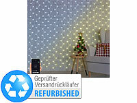 Luminea Home Control LED-Lichtervorhang außen; RGB-LED-Lichterdrähte mit WLAN, App- und Sprach-Steuerung RGB-LED-Lichterdrähte mit WLAN, App- und Sprach-Steuerung RGB-LED-Lichterdrähte mit WLAN, App- und Sprach-Steuerung