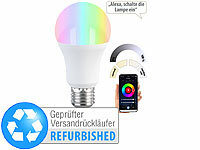 Luminea Home Control ZigBee Lampen, ZigBee Lampen E27, Wandlampe E27; WLAN-LED-Lampen E27 RGBW WLAN-LED-Lampen E27 RGBW 