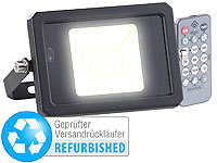 Luminea Wetterfester LED-Fluter, Radar-Bewegungssensor, Versandrückläufer; Wasserfeste LED-Fluter (warmweiß) 