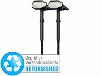 Luminea Solar Spot, Außenleuchte mit Erdspieß, Erdspieß Leuchte