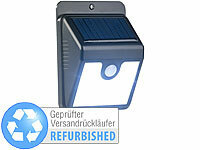 Luminea Solar-LED-Wandleuchte mit Bewegungssensor, Versandrückläufer; Wasserfeste LED-Fluter (warmweiß) 