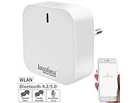Luminea Home Control WLAN-Gateway mit Bluetooth-Mesh für Smart-Home-Geräte mit ELESION; WLAN-Steckdosen mit Stromkosten-Messfunktion 