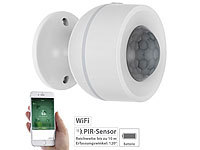 Luminea Home Control 3in1-WLAN-PIR-Bewegungsmelder, Temperatur & Luftfeuchtigkeits-Sensor