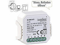 Luminea Home Control WLAN-Unterputzmodul für smarte Rollladen-Steuerung per App & Sprache; WLAN-Steckdosen mit Stromkosten-Messfunktion 