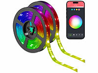 Luminea Home Control TV Beleuchtung, LED Stripes Alexa