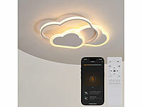 Luminea Home Control Deckenleuchte Wohnzimmer, WiFi Deckenleuchte