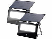 Luminea LED-Solarstrahler Garten, Solar-Bewegungsmelder Strahler; Wasserfeste LED-Fluter (warmweiß) Wasserfeste LED-Fluter (warmweiß) Wasserfeste LED-Fluter (warmweiß) 