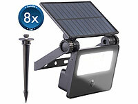 Luminea Solar LED Garten-Stecker, Gartenleuchte mit Bewegungsmelder