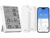 Luminea Home Control Datenlogger, Thermometer Hygrometer Uhr