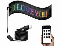 Luminea LED-Anzeigetafel USB, LED Laufschrift Auto, LED-Laufband