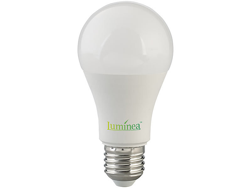 Luminea 2er-Set LED-Lampen mit Radar-Sensor, E27, 12 Watt, 1.150 lm, F,  3000 K