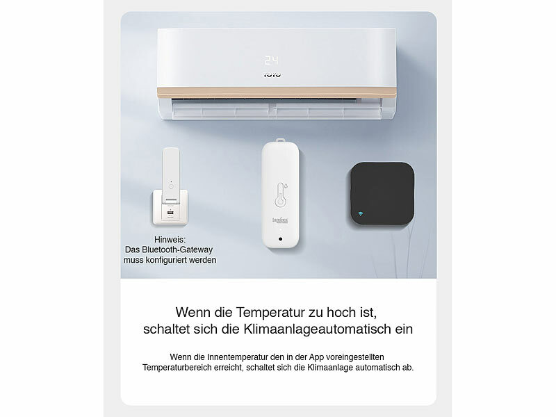 ; WLAN-Universal-Fernbedienungen mit Display, App, Thermo- und Hygrometer WLAN-Universal-Fernbedienungen mit Display, App, Thermo- und Hygrometer WLAN-Universal-Fernbedienungen mit Display, App, Thermo- und Hygrometer 