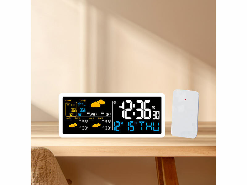 ; WLAN-Temperatur- & Luftfeuchtigkeitssensor mit Display und App für innen und außen WLAN-Temperatur- & Luftfeuchtigkeitssensor mit Display und App für innen und außen WLAN-Temperatur- & Luftfeuchtigkeitssensor mit Display und App für innen und außen 